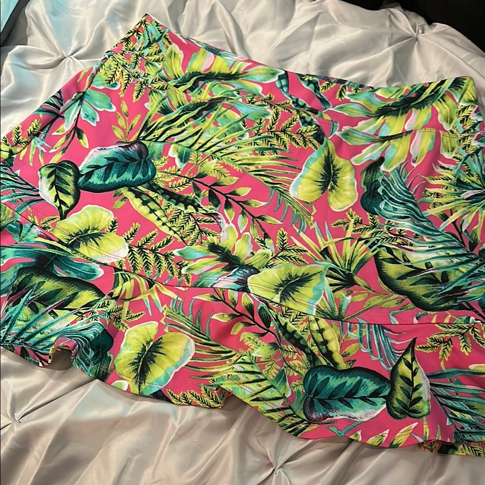 Tommy Bahama Tropical Leaf Golf Skort - Island Wear Cruise Skirt Beach